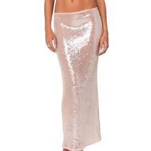 NWT Edikted Riki Sheer Sequin Maxi Skirt - Medium ✨